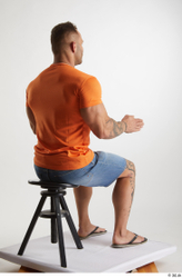 Man White Muscular Male Studio Poses